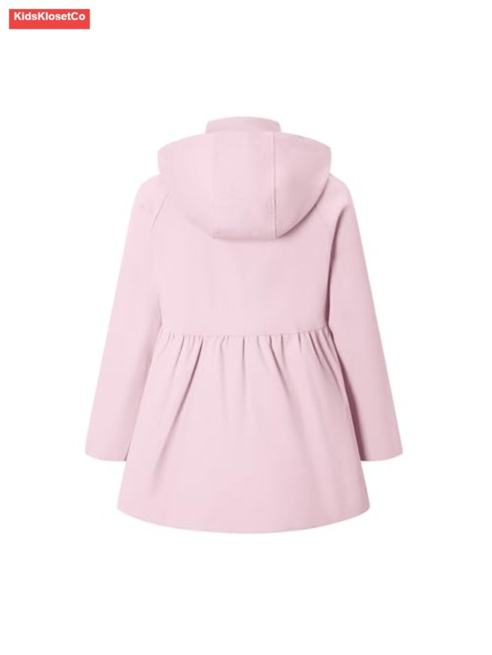 Girls Waterproof Trench Coat Hooded Rain Jacket Long Sleeve - Picture 5 of 6